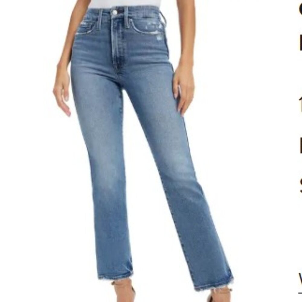 Good American - Good Curve High Waist Straight Leg Jeans - Size 15